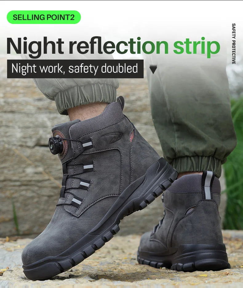 Men Waterproof Indestructible Safety Work Boots