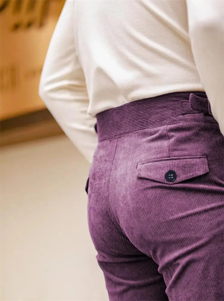 Men Corduroy 2-Piece Winter Suit