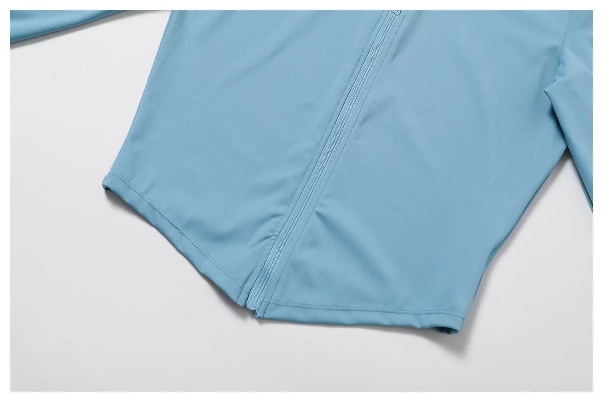 Women's Zip Long Sleeve Yoga Jacket – Gym Push-Up Sportswear Top