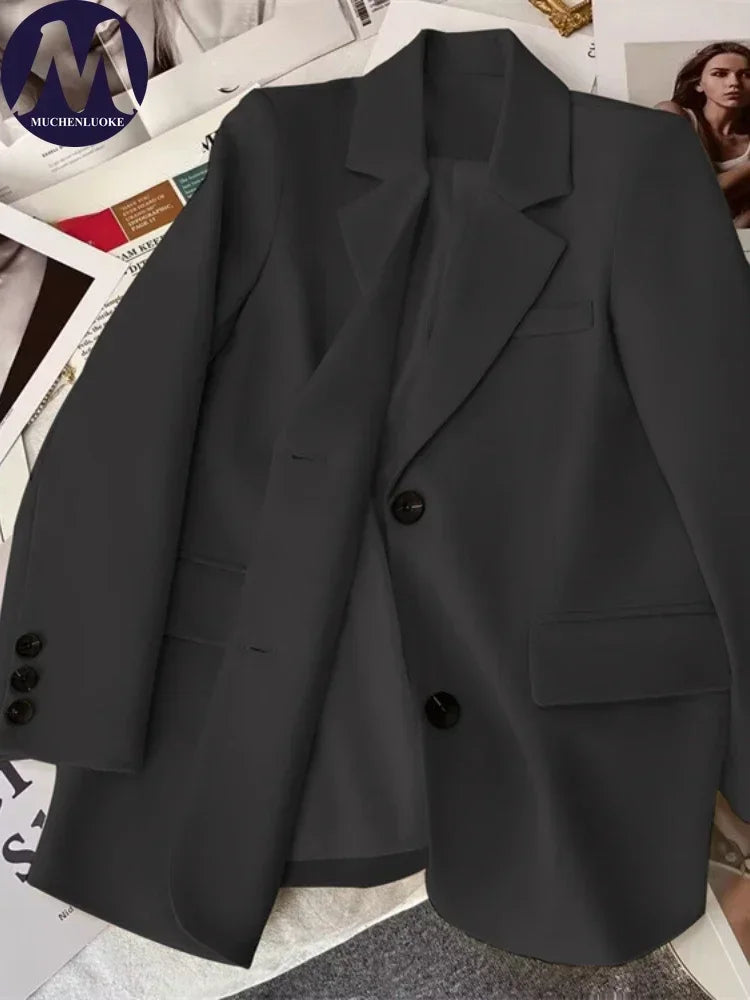 TrendyCore™ – Streetwear Office Blazer (Long Sleeve, Korean Fit, 2025 Vibe)