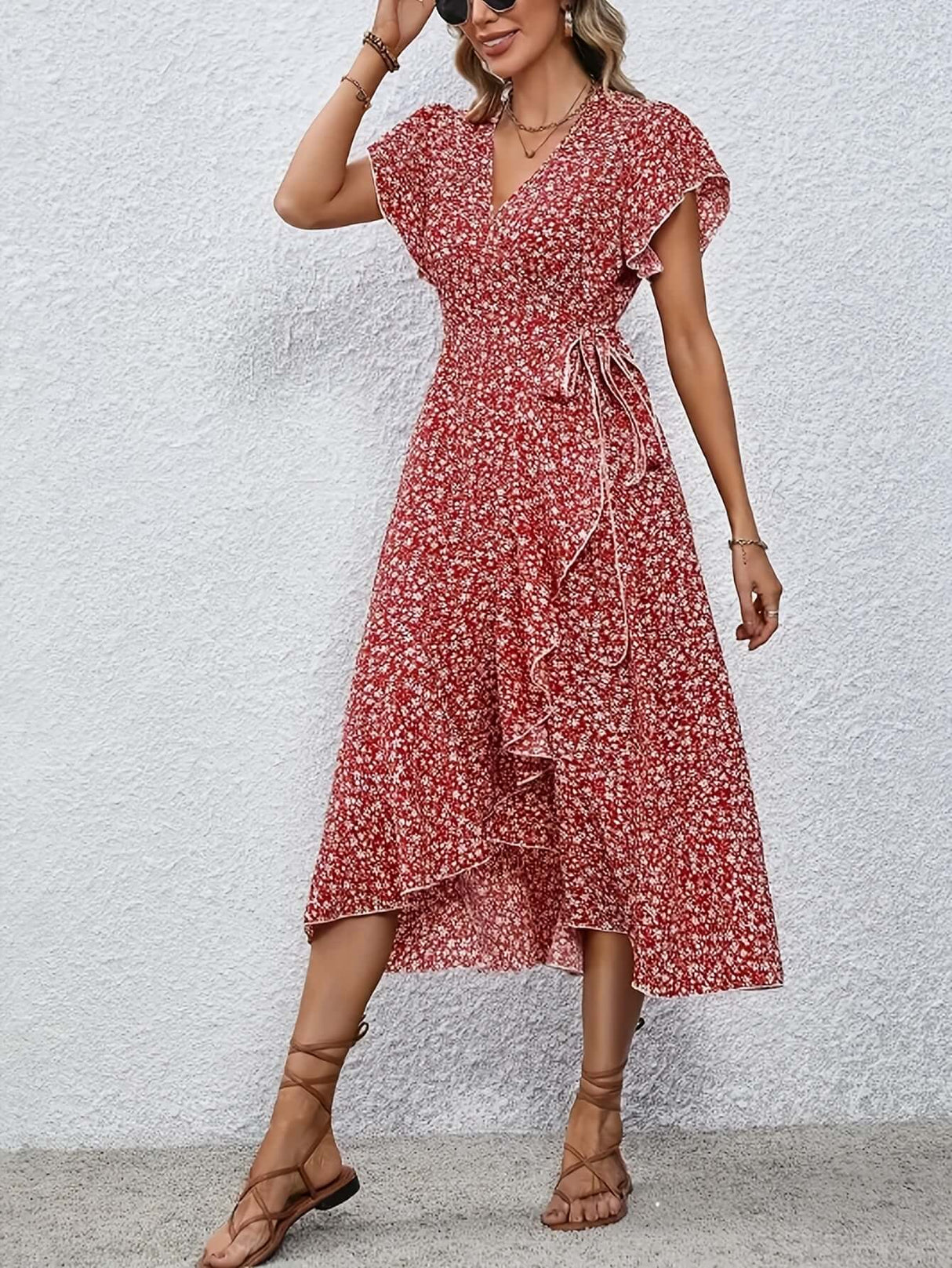 Ruffle Hem Sleeveless Dress – Feminine Summer Dress