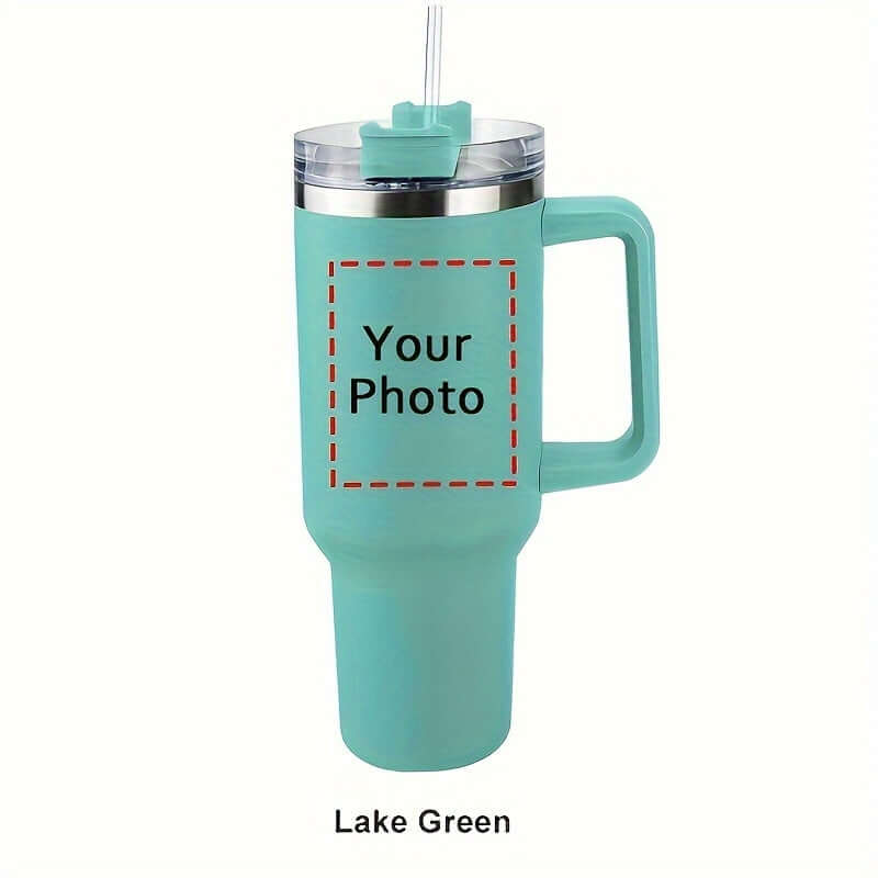 Photo Personalized Tumbler With Handle