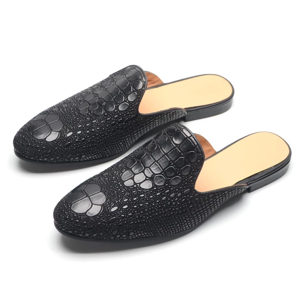 Men’s Crocodile Leather Mules | Men's Mules & Clogs by Anwer Fancy | Worldwide Shipping