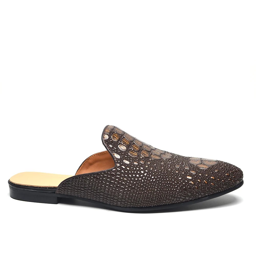 Men’s Crocodile Leather Mules | Men's Mules & Clogs by Anwer Fancy | Worldwide Shipping
