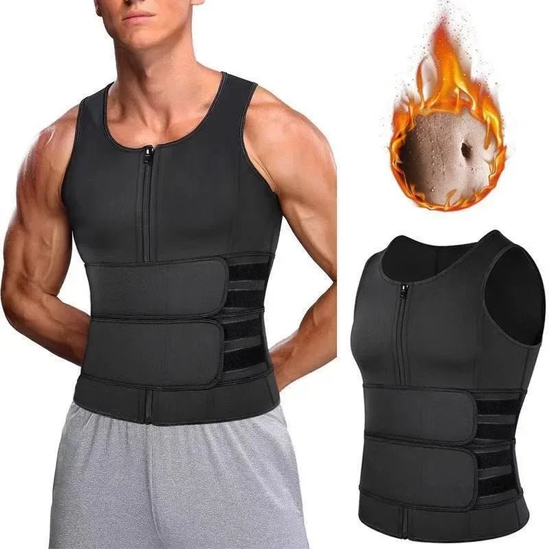 Men’s Double Belt Sauna Shaper Vest | by Anwer Fancy | Worldwide Shipping