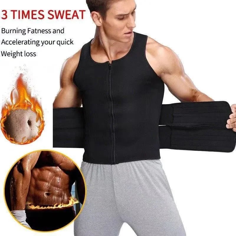 Men’s Double Belt Sauna Shaper Vest | by Anwer Fancy | Worldwide Shipping