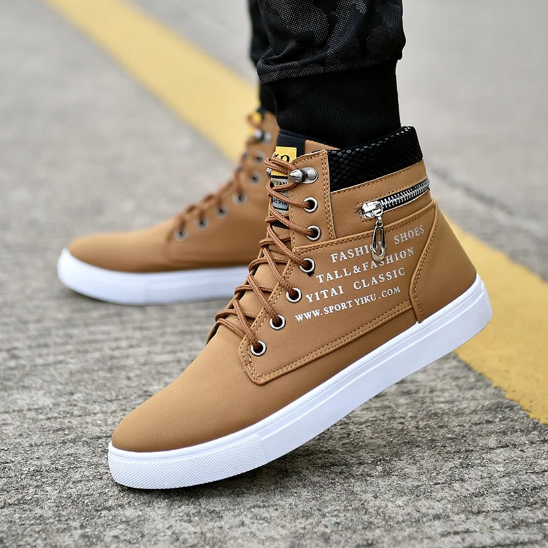 Men’s High - Top Leather Skate Shoes | by Anwer Fancy | Worldwide Shipping