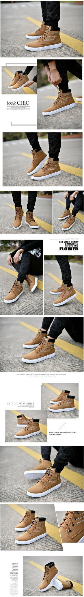 Men’s High - Top Leather Skate Shoes | by Anwer Fancy | Worldwide Shipping
