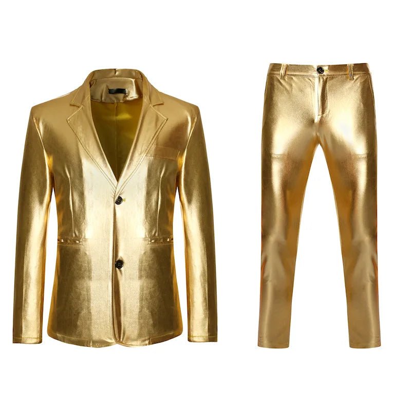 Men’s Shiny Gold Party Suit Set | by Anwer Fancy | Worldwide Shipping
