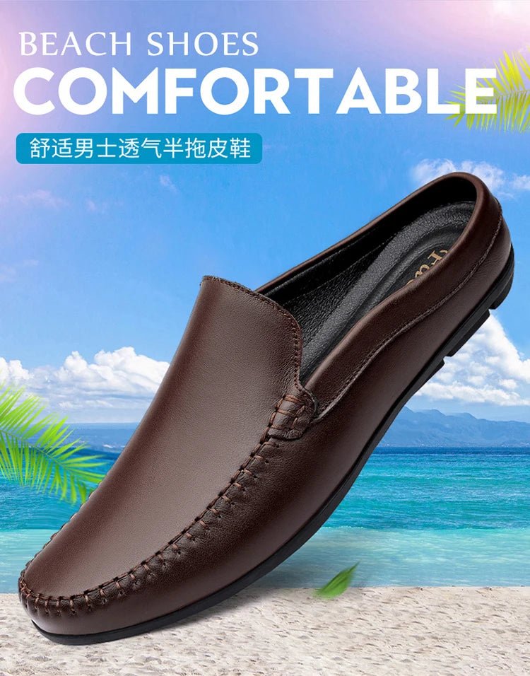 Men’s Summer Leather Mules | Men's Mules & Clogs by Anwer Fancy | Worldwide Shipping