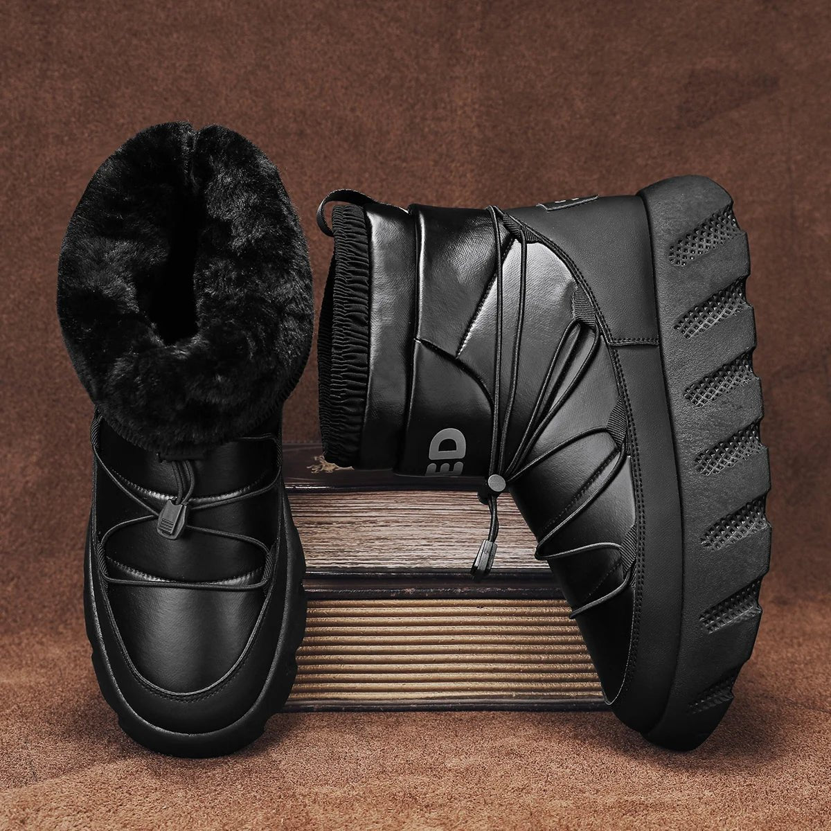 Men’s Waterproof Plush Winter Boots | Men's Snow Boots by Anwer Fancy | Worldwide Shipping