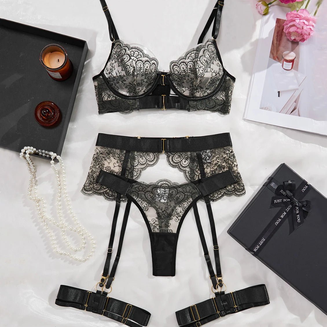 Sexy Embroidered Lingerie Set | by Anwer Fancy | Worldwide Shipping