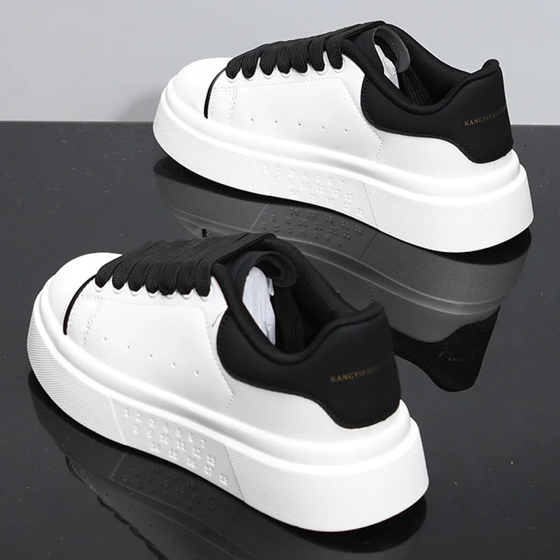 Unisex White Platform Skate Sneakers | by Anwer Fancy | Worldwide Shipping