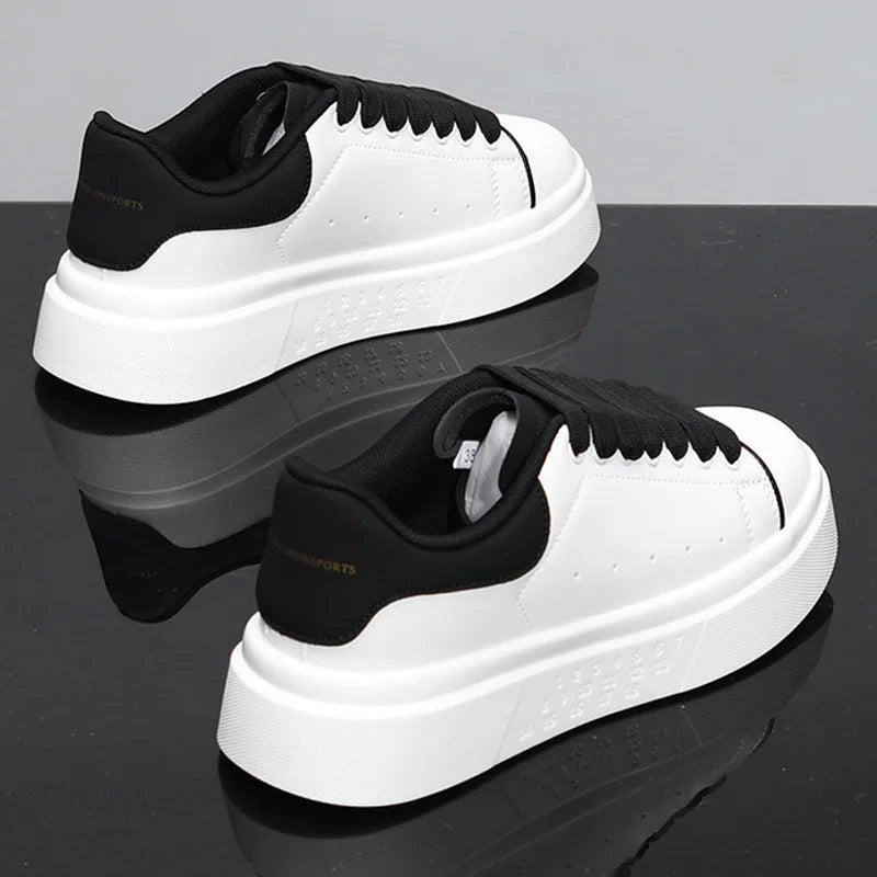 Unisex White Platform Skate Sneakers | by Anwer Fancy | Worldwide Shipping