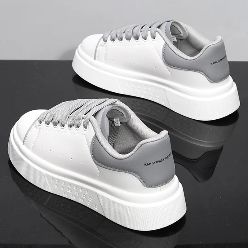 Unisex White Platform Skate Sneakers | by Anwer Fancy | Worldwide Shipping
