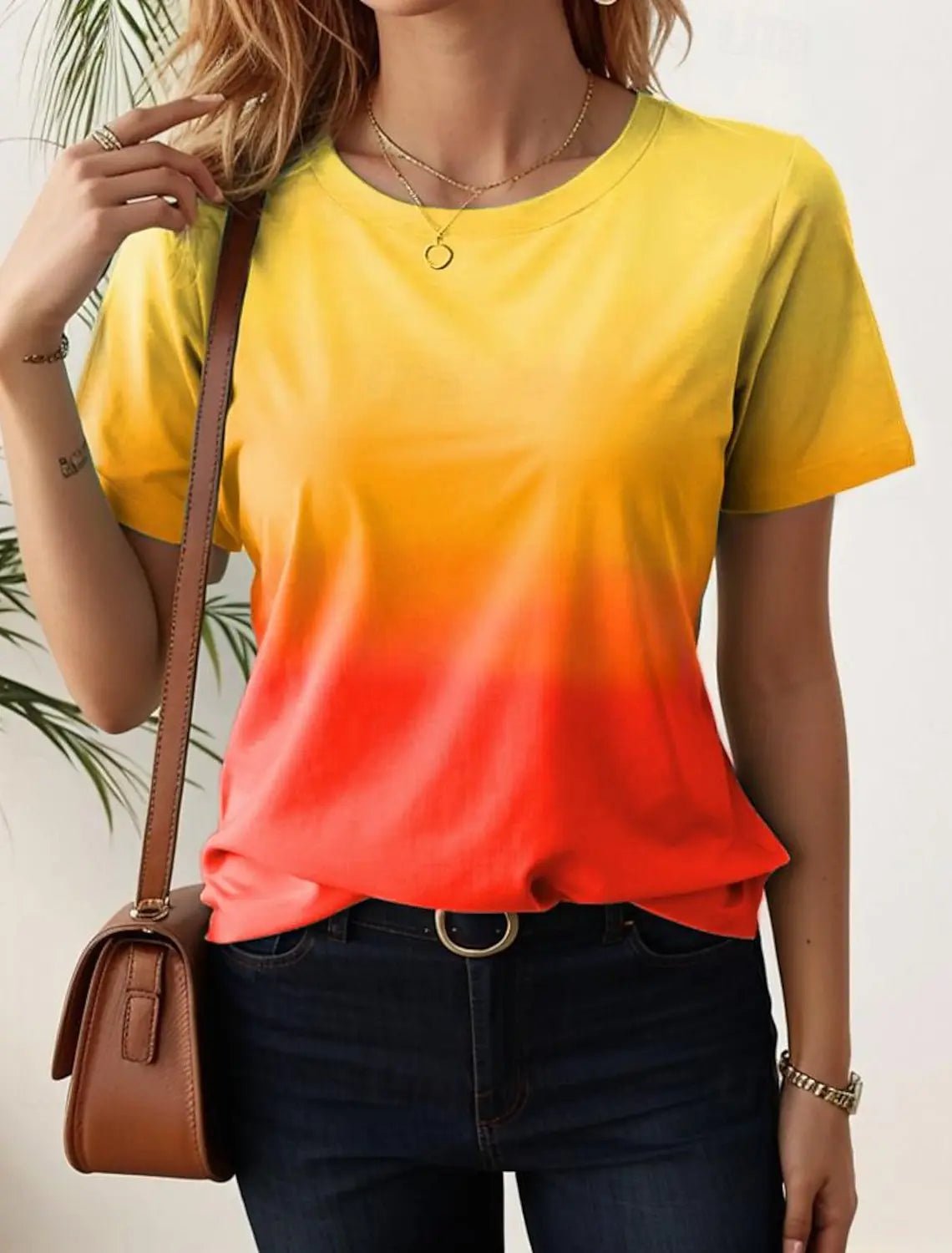 Women’s 3D Gradient Print Oversized T-Shirt | by Anwer Fancy | Worldwide Shipping