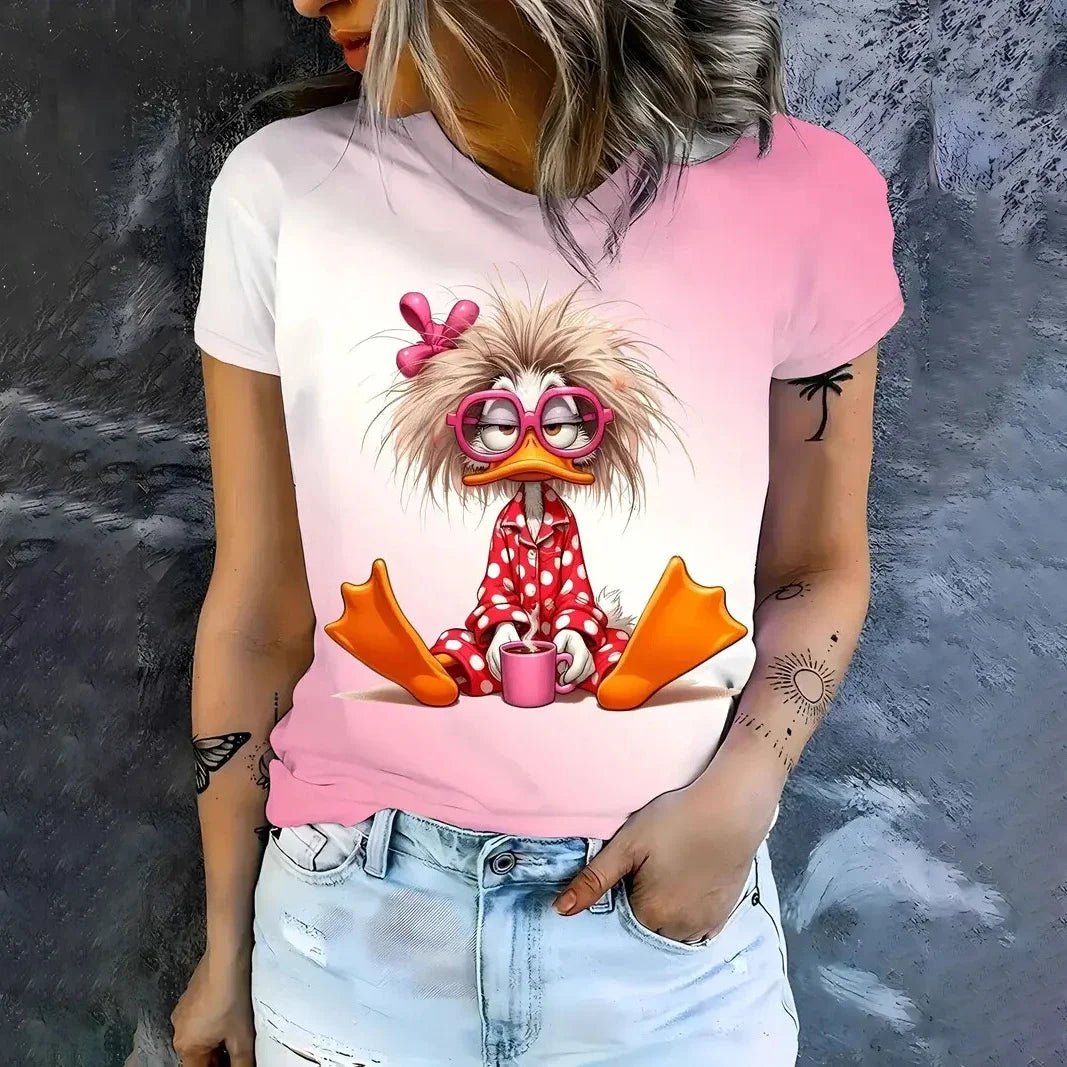 Women’s Cartoon Print T-Shirt | by Anwer Fancy | Worldwide Shipping