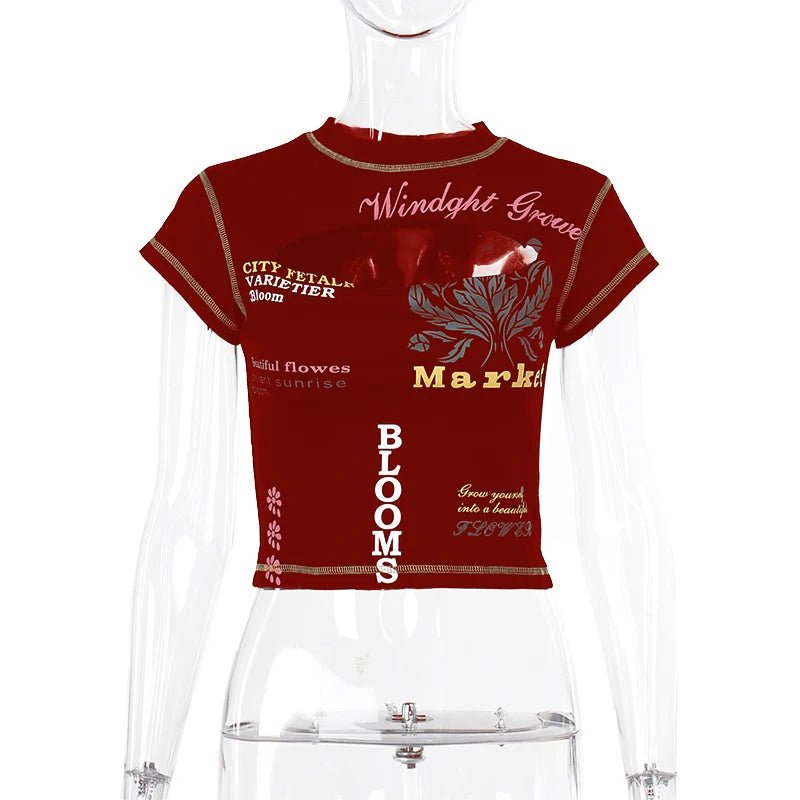 Women’s Graphic Hollow Out Crop Top | by Anwer Fancy | Worldwide Shipping