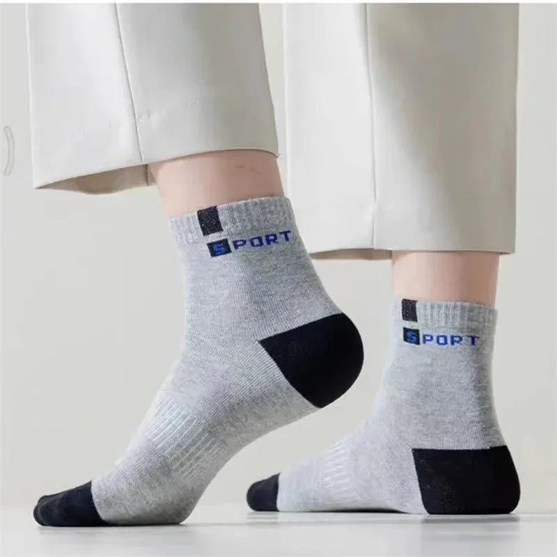 10 Pairs Men’s Breathable Striped Sports Socks | Men's Socks & Hosiery by Anwer Fancy | Worldwide Shipping