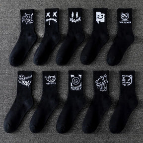 10 Pairs Men’s Ghost Graffiti Sports Socks | Men's Socks & Hosiery by Anwer Fancy | Worldwide Shipping