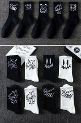 10 Pairs Men’s Ghost Graffiti Sports Socks | Men's Socks & Hosiery by Anwer Fancy | Worldwide Shipping