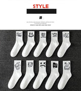 10 Pairs Men’s Ghost Graffiti Sports Socks | Men's Socks & Hosiery by Anwer Fancy | Worldwide Shipping