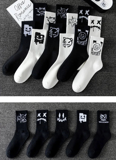 10 Pairs Men’s Ghost Graffiti Sports Socks | Men's Socks & Hosiery by Anwer Fancy | Worldwide Shipping