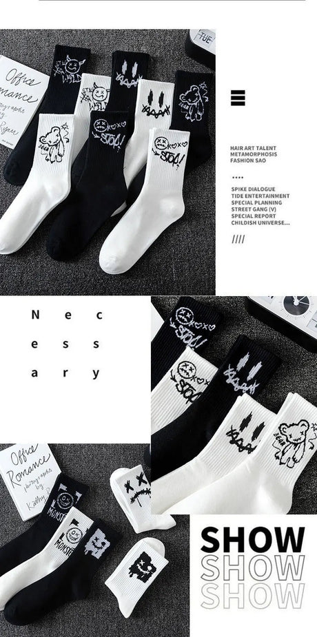 10 Pairs Men’s Ghost Graffiti Sports Socks | Men's Socks & Hosiery by Anwer Fancy | Worldwide Shipping