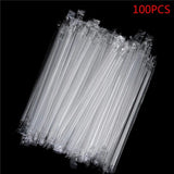 100pcs Clear Disposable PP Straws | by Anwer Fancy | Worldwide Shipping