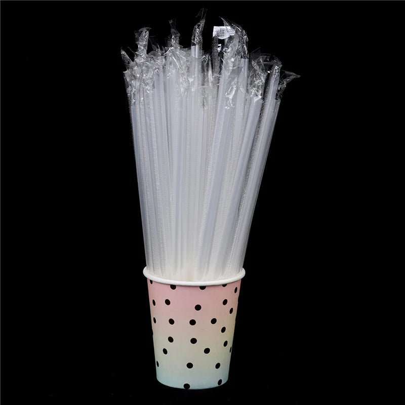100pcs Clear Disposable PP Straws | by Anwer Fancy | Worldwide Shipping
