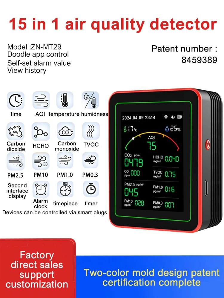 15 - in - 1 Smart Air Quality Monitor | by Anwer Fancy | Worldwide Shipping