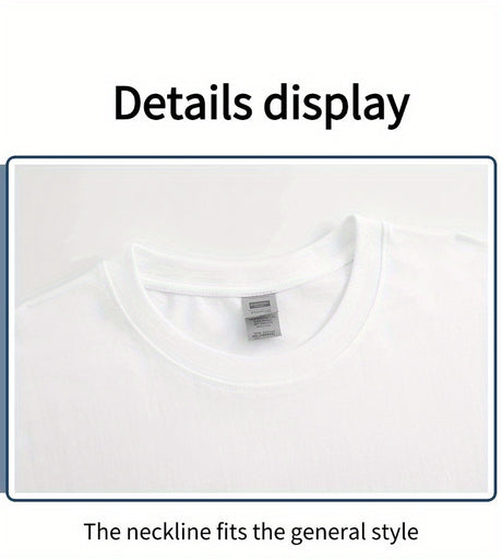 Close-up view of the neckline of a Summer Casual Coffee Print T-Shirt, showcasing its casual style and cotton material.