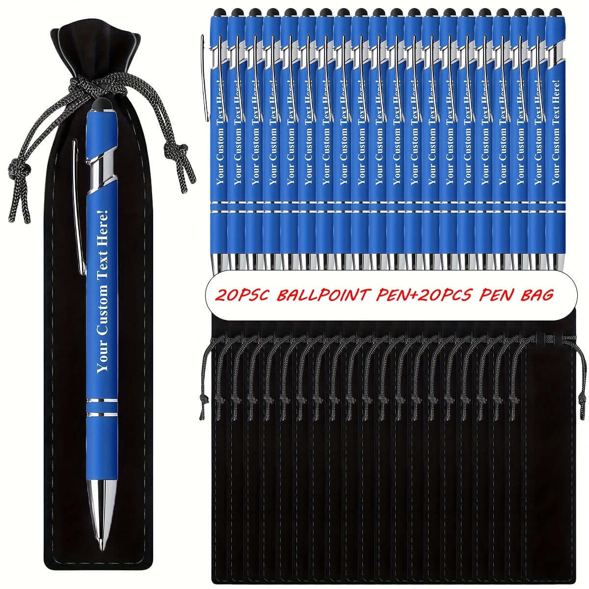 40pcs Customizable Ballpoint Pens