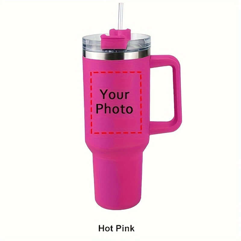 Photo Personalized Tumbler With Handle