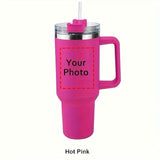 Photo Personalized Tumbler With Handle