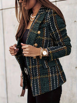 PlaidFlair™ – Luxury Winter Blazer (Elegant Plaid, Casual Office Look)