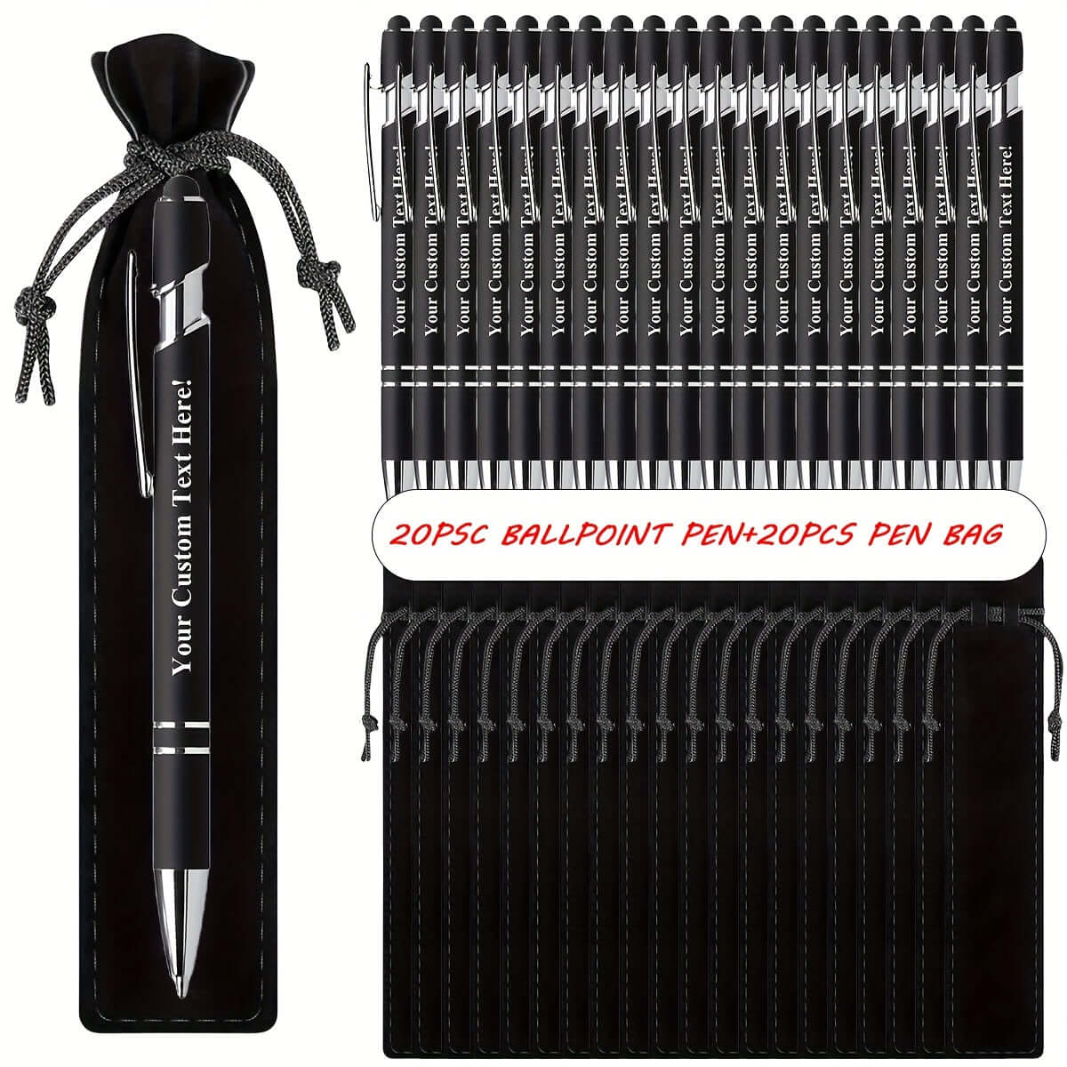 40pcs Customizable Ballpoint Pens