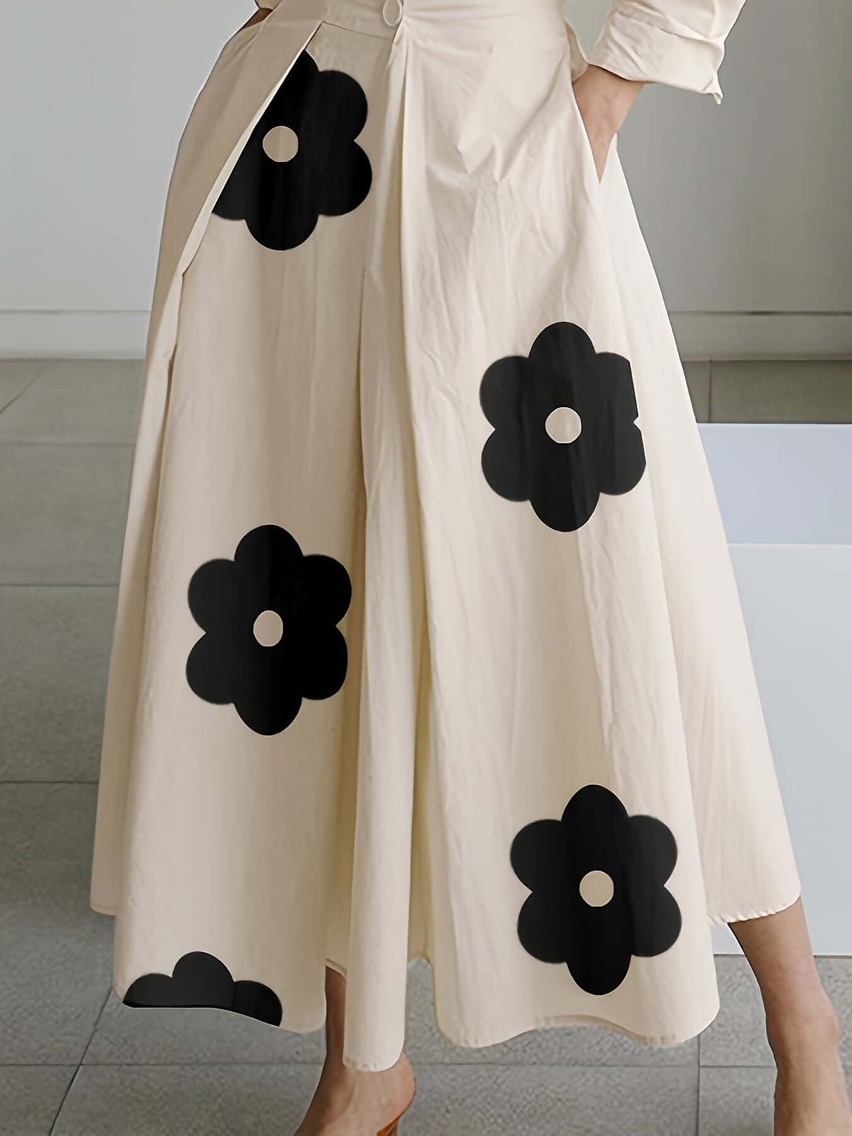 Floral Midi Shirt Dress – Button-Up Summer Style for Women