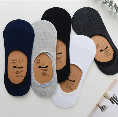 5 Pairs Men’s Invisible Non - Slip Socks | Men's Socks & Hosiery by Anwer Fancy | Worldwide Shipping