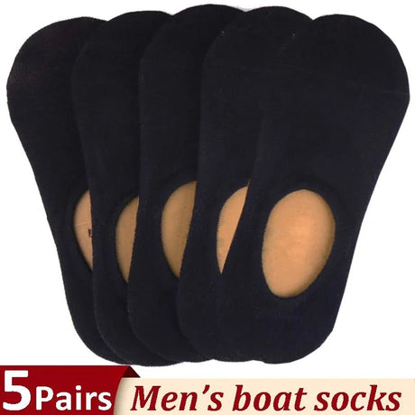 5 Pairs Men’s Invisible Non - Slip Socks | Men's Socks & Hosiery by Anwer Fancy | Worldwide Shipping