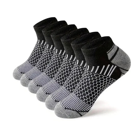 6 Pairs Men’s Short Moisture - Wicking Socks | Men's Socks & Hosiery by Anwer Fancy | Worldwide Shipping