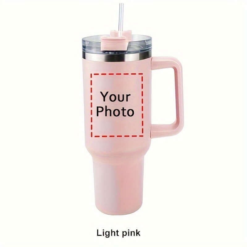 Photo Personalized Tumbler With Handle