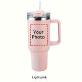 Photo Personalized Tumbler With Handle