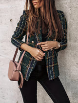 PlaidFlair™ – Luxury Winter Blazer (Elegant Plaid, Casual Office Look)