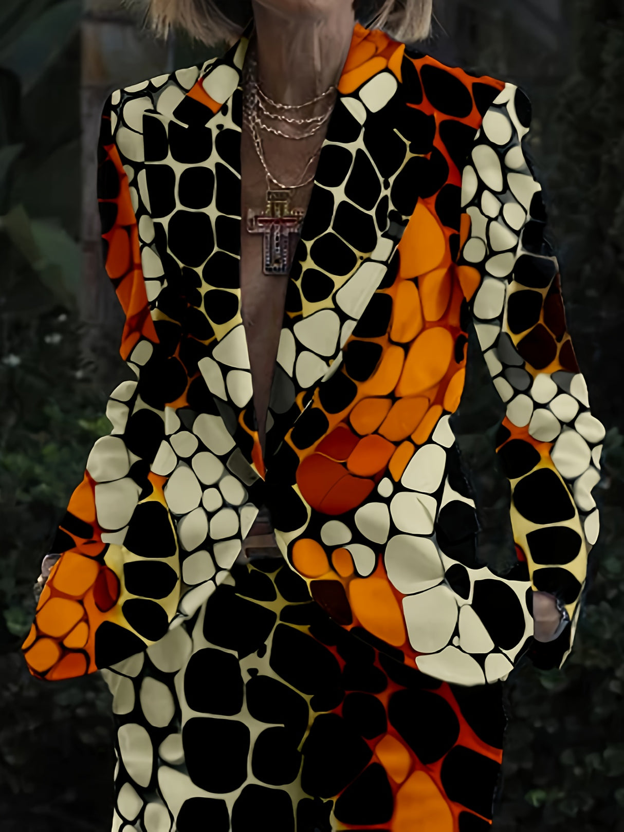 ScaleEdge™ – Snake Pattern Slim Blazer (Slight Stretch, Party Ready Jacket)