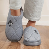Men Winter Warm Plush Non-Slip Slippers
