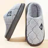 Men Winter Warm Plush Non-Slip Slippers