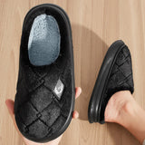 Men Winter Warm Plush Non-Slip Slippers
