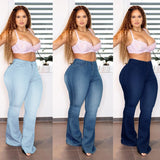 Women Plus Size Boot Cut Stretch Jeans