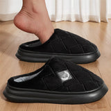 Men Winter Warm Plush Non-Slip Slippers